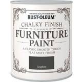 Rust-Oleum Grey Paint Rust-Oleum Graphite Chalky Finish Paint 750Ml Wood Paint Grey 0.75L