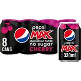 Fizzy Drinks Pepsi Max Cherry No Sugar Cola Can