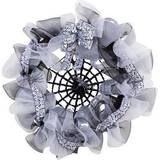 Nearly Natural W1205 26 in. Halloween Spider Web Mesh Wreath