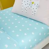 Bed Sheets on sale Catherine Lansfield Cute Cats Easy Bed Sheet Green