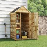 vidaXL 107 107 220 cm Soloid Wood Pine Garden Tool Shed with