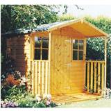 Summer house shed Shire Casita + Verandah Tongue Groove Garden Shed Workshop Approx 7 (Building Area )