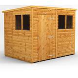 Shed 8 x 6 shiplap power 8x6, Single Pent Wooden Garden Shed (Building Area 4.8 m²)