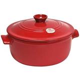 Emile Henry Cookware Emile Henry Round Stewpot Burgundy with lid