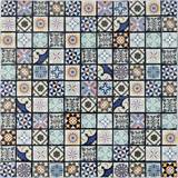 Green Mosaic tiles House of Mosaics Warehouse Geo Moroccan GEOMBRSA4 30x30cm