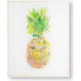 Yellow Framed Art Art for Pineapple Tropics Printed Framed Art