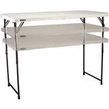 Camping Tables on sale Lifetime 4 Fold-In-Half Adjustable Table White Granite