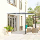 Pavilions on sale OutSunny 3 3m Pergola Retractable Canopy Wall Mounted Cream