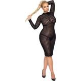 Noir Handmade Long-sleeved Midi Dress Plus Size 5XL