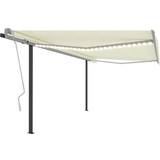 vidaXL Manual Retractable Awning with Cream