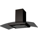 SIA 90cm - Wall Mounted Extractor Fans SIA CGHS90BL 90cm Curved 90cm, Black