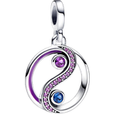 Purple Charms & Pendants Pandora ME Balance Yin & Yang Medallion Charm - Silver/Purple/Blue
