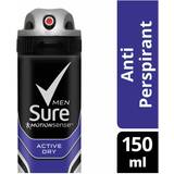 Sure Deodorants - Liquid Sure For Men Active Dry Anti-Perspirant Spray wilko 150ml