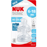 Nuk Baby Bottle Accessories Nuk First Choice+ Size 2 Silicone Teat Flow Control 2-pack