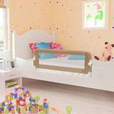 Beige Bed Guards Kid's Room vidaXL Toddler Safety Bed Rail Taupe 102x42cm Nursery Rail