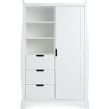 OBaby Stamford White Sleigh Double Wardrobe with 3 Drawers