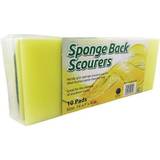 Cleaning Sponges Bentley Sponge Back Scourer 140x70x40mm Pack of 10 SBS100G