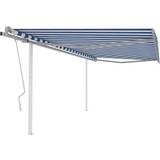 vidaXL Manual Retractable Awning with Posts 450x350cm