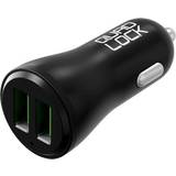 Black - Vehicle Chargers Batteries & Chargers Quad Lock Dual USB 12V Car Charger