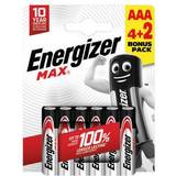 Energizer Batteries Batteries & Chargers Energizer Max AAA battery Alkali-manganese 1.5 V 6 pc(s)