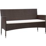 Black Outdoor Sofas Garden & Outdoor Furniture vidaXL 318500 3-Seat Outdoor Sofa
