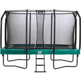 Trampolines Salta 12ft x 7ft Green Rectangular First Class Trampoline with Enclosure