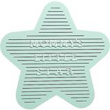 Green Letters Kid's Room Pearhead Wooden Star Letterboard Set In Mint Green Mint Of