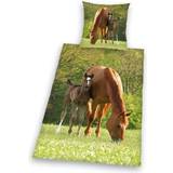 MCU Brown Horse and Pony Bed Set 53.1x78.7"