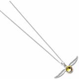 Harry Potter Sterling Golden Snitch Necklace With Claw Set Crystals