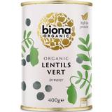 Beans & Lentils Biona Organic Canned Lentils Vert 400g