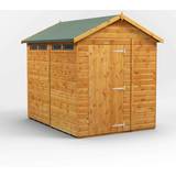 Shed 8 x 6 shiplap power 8x6 Apex Security Shed (Building Area )