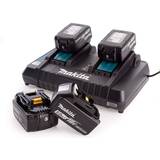 Makita Chargers Batteries & Chargers Makita Dual Port Charger with Four BL1850B Batteries
