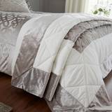 Catherine Lansfield Natural Lattice Cut Bedspread Beige, Brown, White, Natural