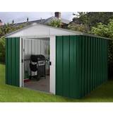 Metal shed floor Yardmaster Emerald Metal Apex Shed with Floor Support Frame (Building Area )