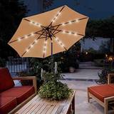 Parasols & Accessories GlamHaus Garden Parasol Tilting Umbrella Solar Cover