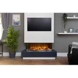 Adam Sahara Electric Inset Wall Fire with Remote Control, 42 Inch