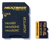 64 GB - Class 10 Memory Cards Nextbase Pro microSDXC Class 10 U3 V30 100/70 MB/s 64GB +SD Adapter