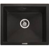 Black undermount kitchen sink Rangemaster Single Bowl Undermount Black Sink Paragon