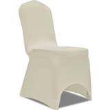 vidaXL 100 pcs Stretch Chair Loose Chair Cover Beige, White