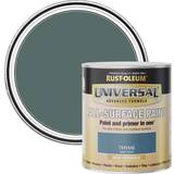Blue Paint Rust-Oleum Universal Paint Satin Thyme Wood Paint Blue 0.75L