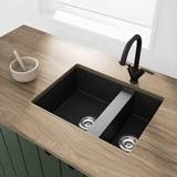 Black undermount kitchen sink Enza 1.5 Bowl Undermount Black