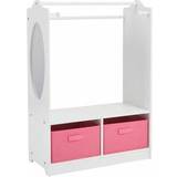 White Clothes Rack Kid's Room Liberty House Toys Dress up Station with Storage Bins