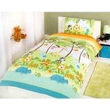 Orange Bed Set Kid's Room Rapport Jungle Boogie Single Duvet Cover & Pillowcase Set