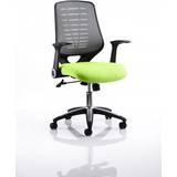 Green - Headrest Cushion Gaming Chairs Dynamic Relay Task Operator Chair Bespoke Colour Silver Back Lime