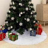 vidaXL Christmas Tree Skirt White 122cm