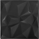 Sheet Materials vidaXL 3D Wall Panels 24 pcs 50x50 cm Diamond Black 6 mÂ²