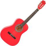 Encore ENC34ROFT Acoustic Guitar Bundle Red, Red