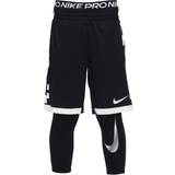 Boys - Leggings Trousers Nike Youth Pro Warm Dri-FIT Tights - Black/Black/White