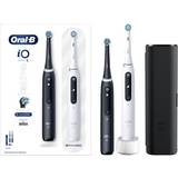 Oral-B iO 5 DUO Electric Toothbrush 2 Replacement Heads with Travelling Case Black & White
