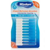 Dental Floss & Dental Sticks Wisdom Fine Blue Clean Between Interdental Brushes - Pack Of 20